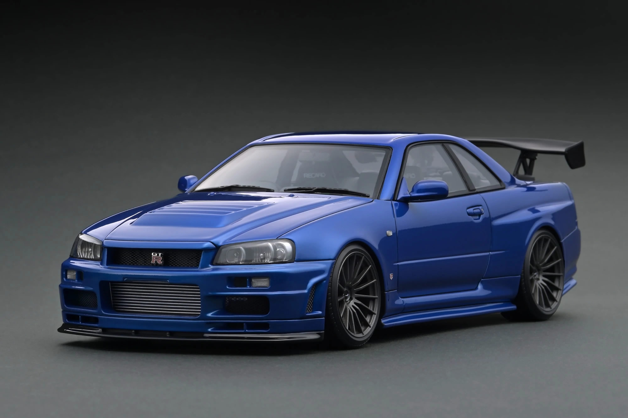 IG1830  <font color=red>1/18</font> Nismo R34 GT-R R-tune ɳ Nismo GT-R(R34) R-tune ư ɫBayside Blue RS05RR  18 Ӣ糵֣ǹɫԭղɢƶǯɫGT ֱܡRECARO ΣNismo ת
