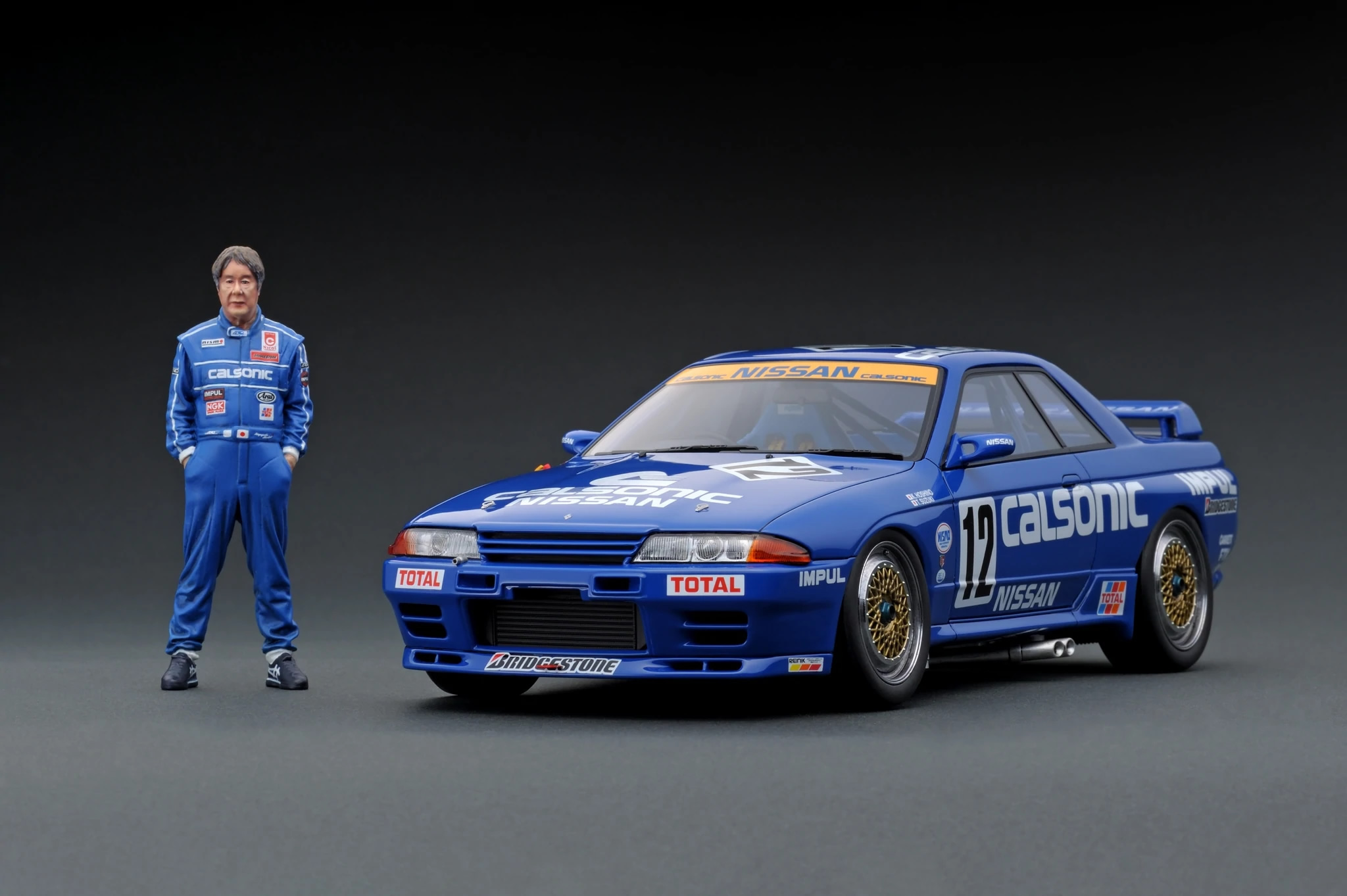IG1727 <font color=red>1/18</font>  CALSONIC SKYLINE #12 R32 GT-R 1990 JTC Debut Win with Mr. Hoshino * ձҰͼվ