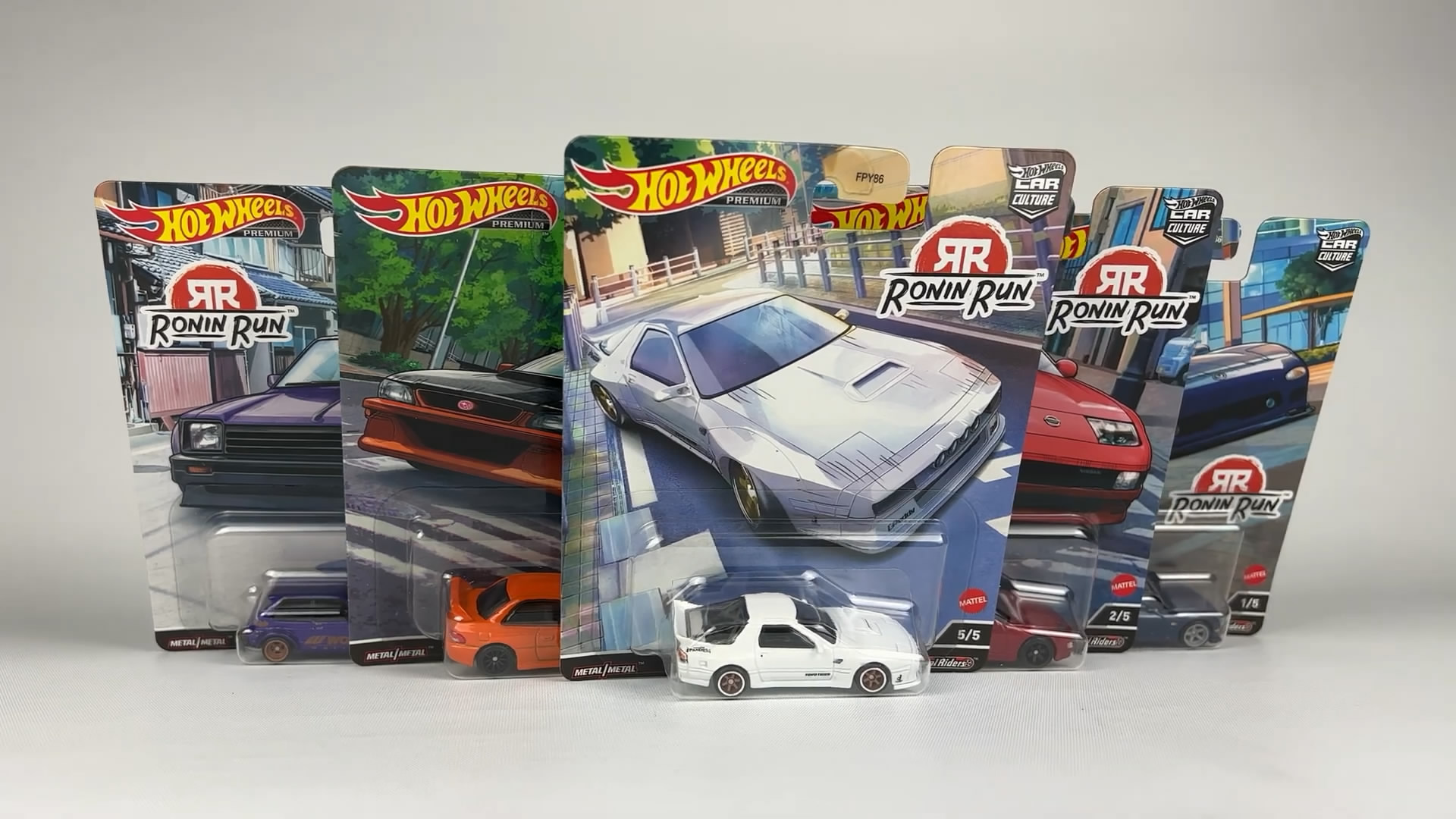 2022 Hot Wheels Car Culture - Ronin Run!  95 MAZDA RX7  95 MAZDA RX7  NISSAN <font color=red>30</font>0ZXTWIN TURBO  NISSAN <font color=red>30</font>0ZXTWIN TURBO  81 TOYOTA STARLET KP61  81 TOYOTA STARLE